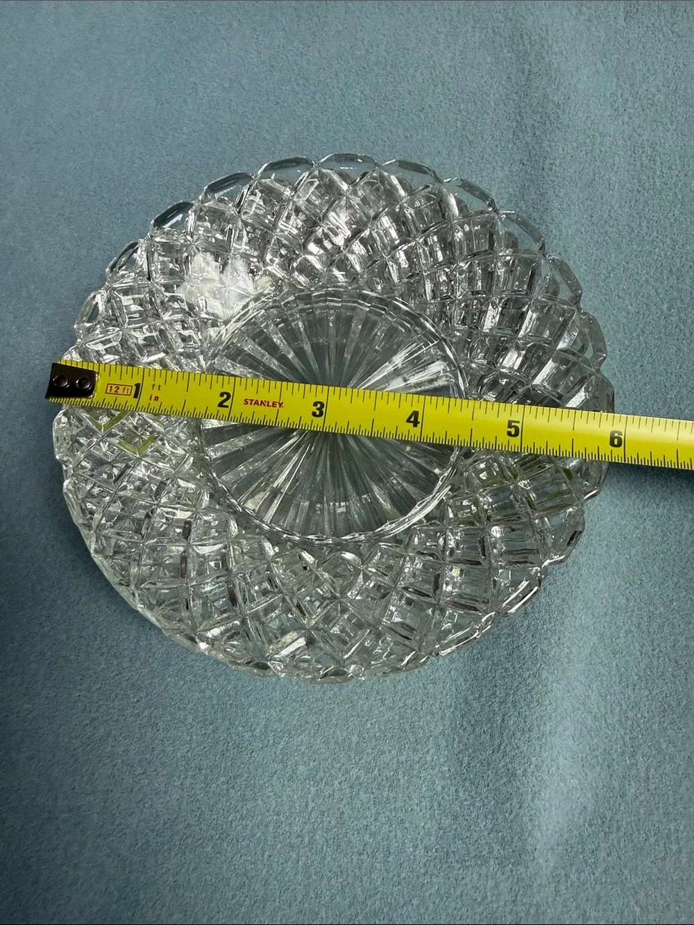 5-Anchor Hocking Waterford Waffle Glass Bread and Butter Plates (set of 5)